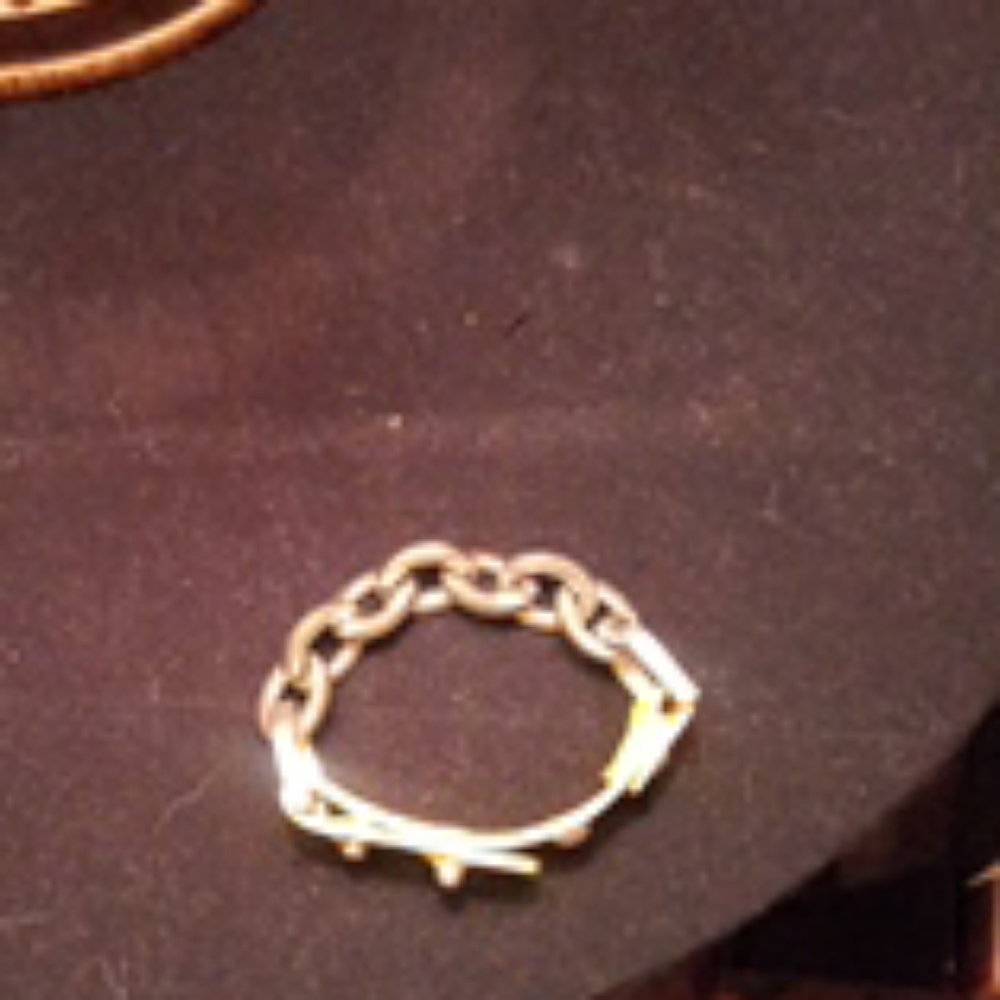 Yellow leather N chain bracelet